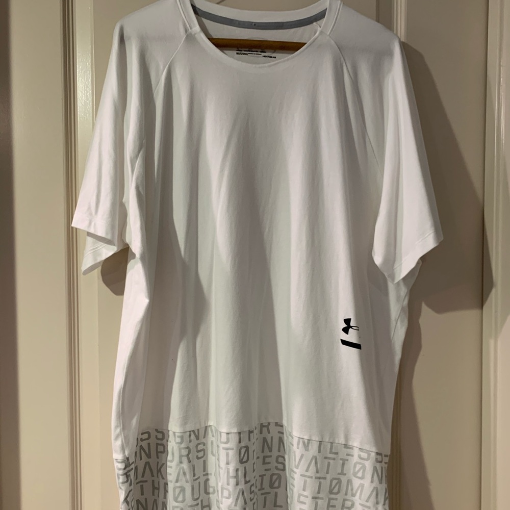 Under Armour White Fitted T-Shirt